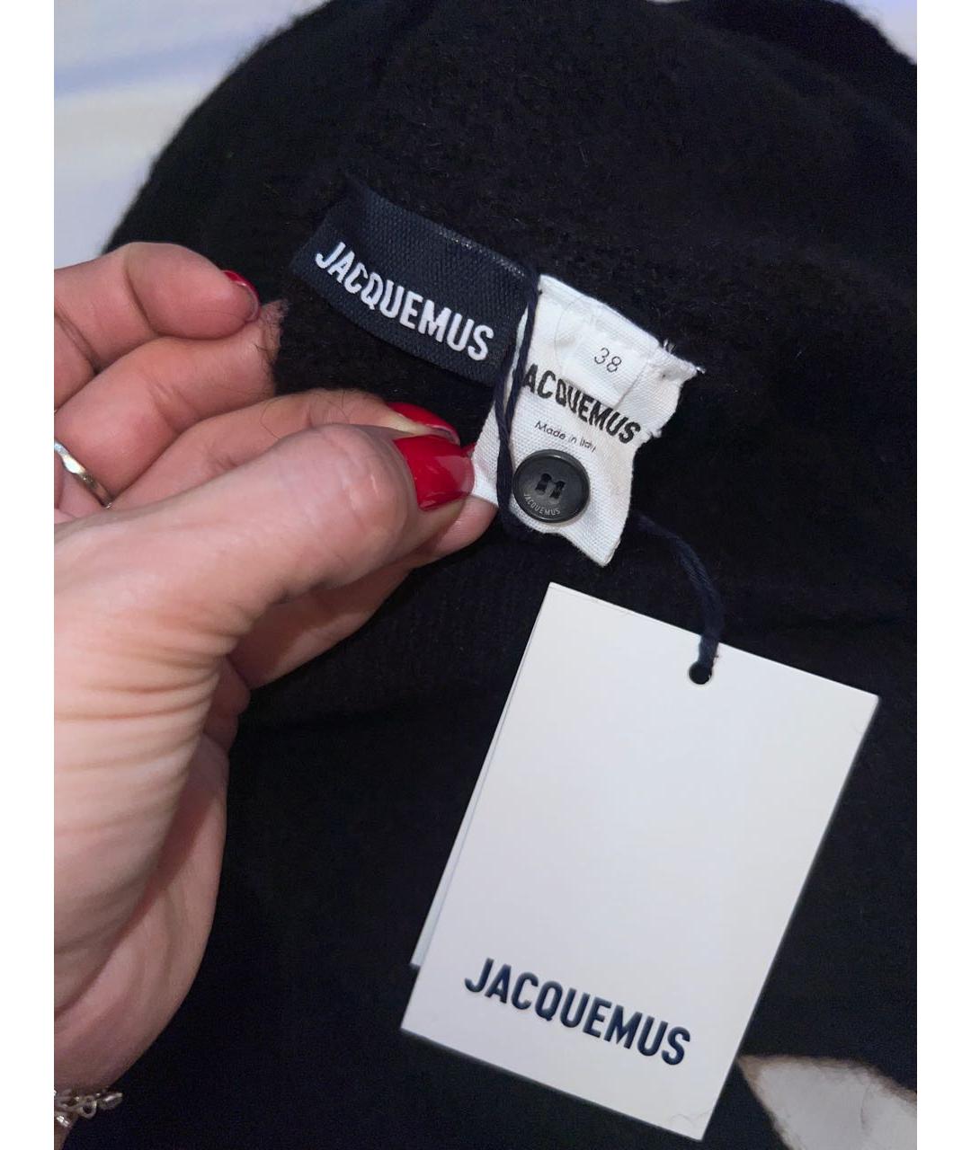 JACQUEMUS Черный шерстяной кардиган, фото 7