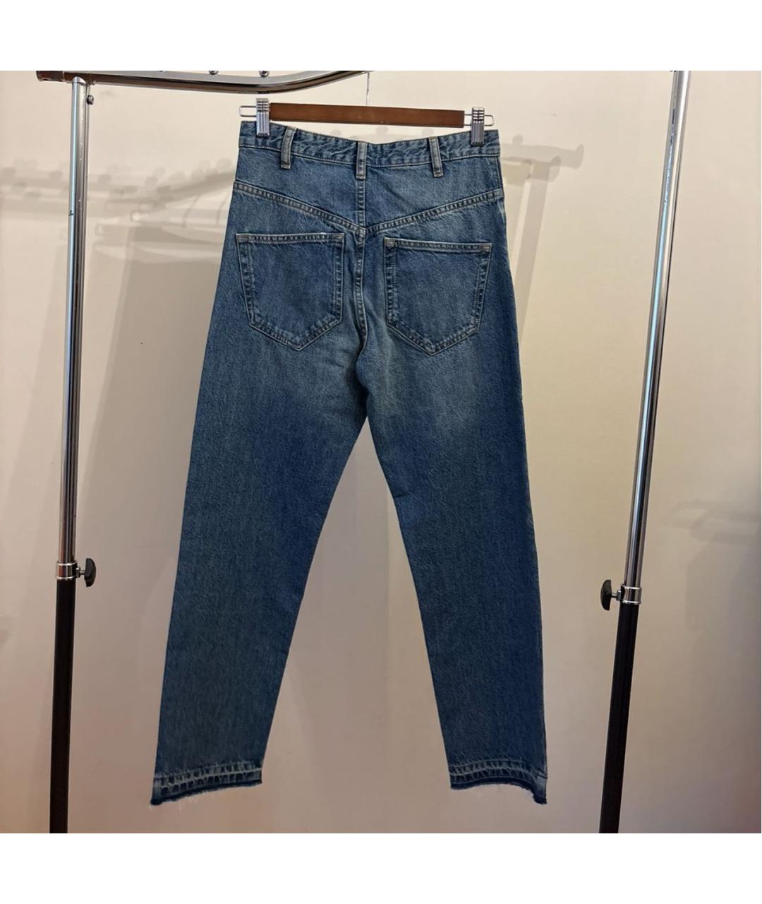ISABEL MARANT ETOILE Синие хлопковые прямые джинсы, фото 3