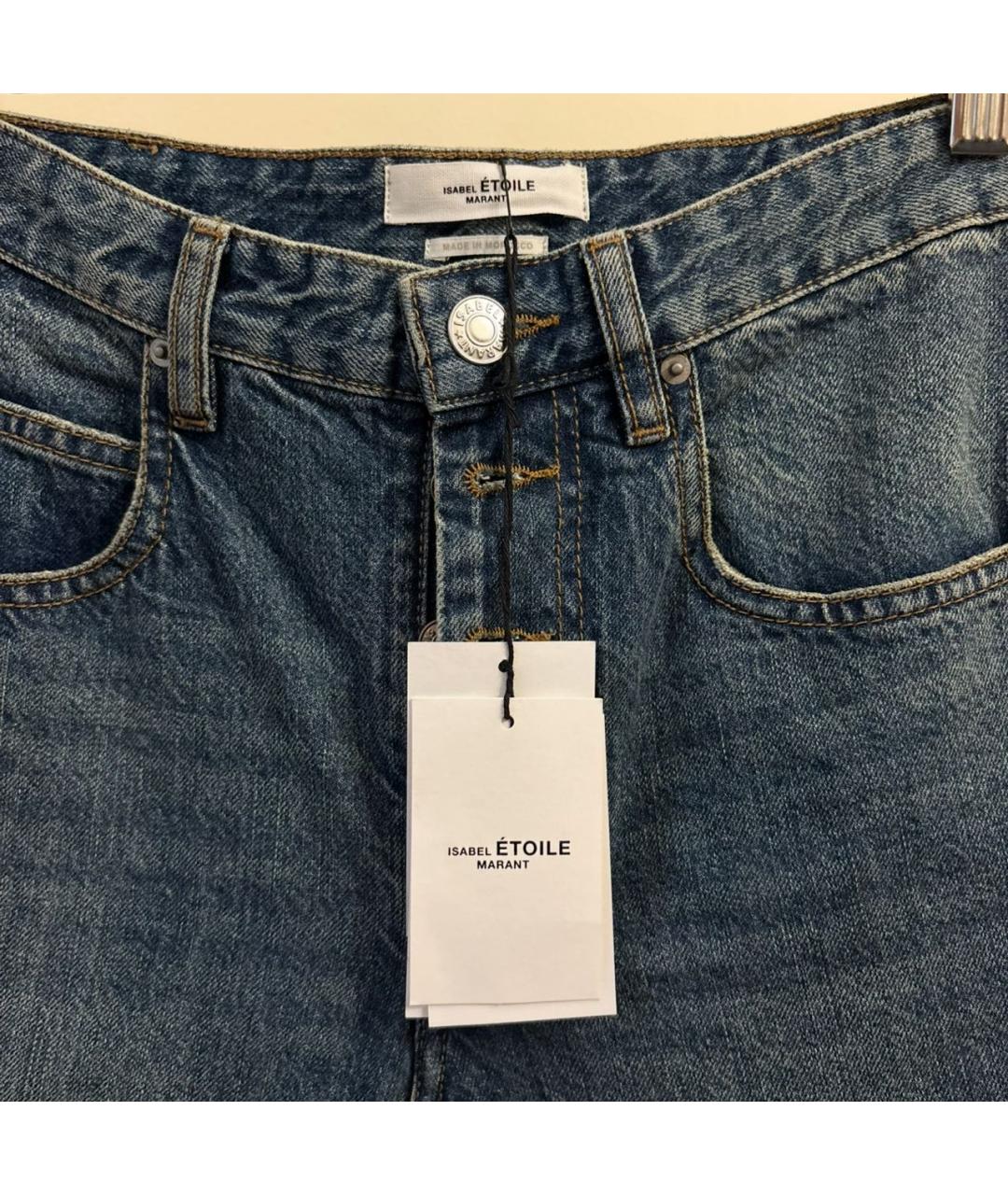 ISABEL MARANT ETOILE Синие хлопковые прямые джинсы, фото 2