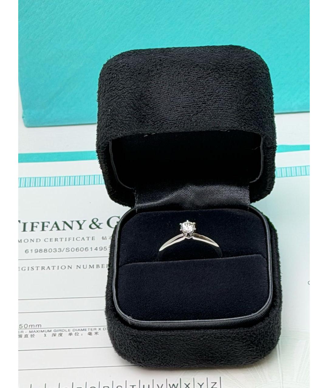 TIFFANY&CO Белое платиновое кольцо, фото 4