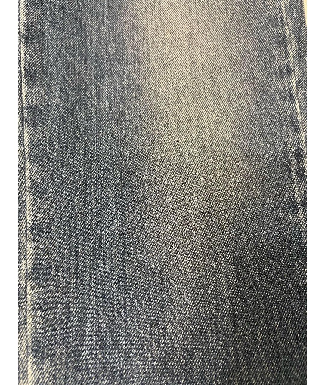 MM6 MAISON MARGIELA Синие хлопковые прямые джинсы, фото 3
