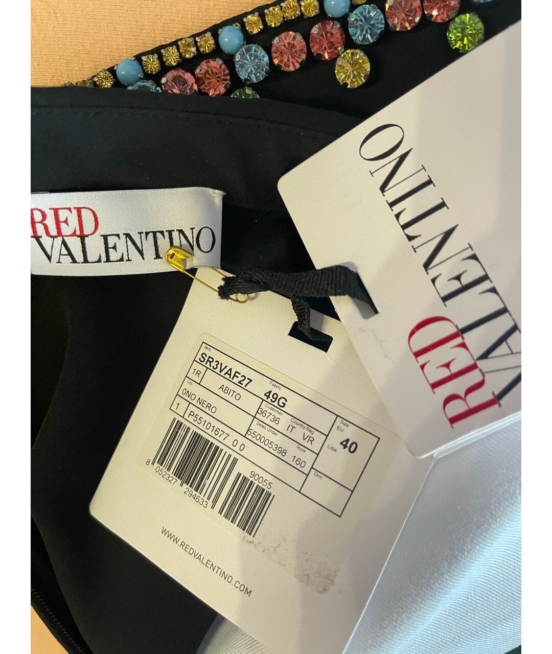 RED VALENTINO Черное полиэстеровое повседневное платье, фото 5