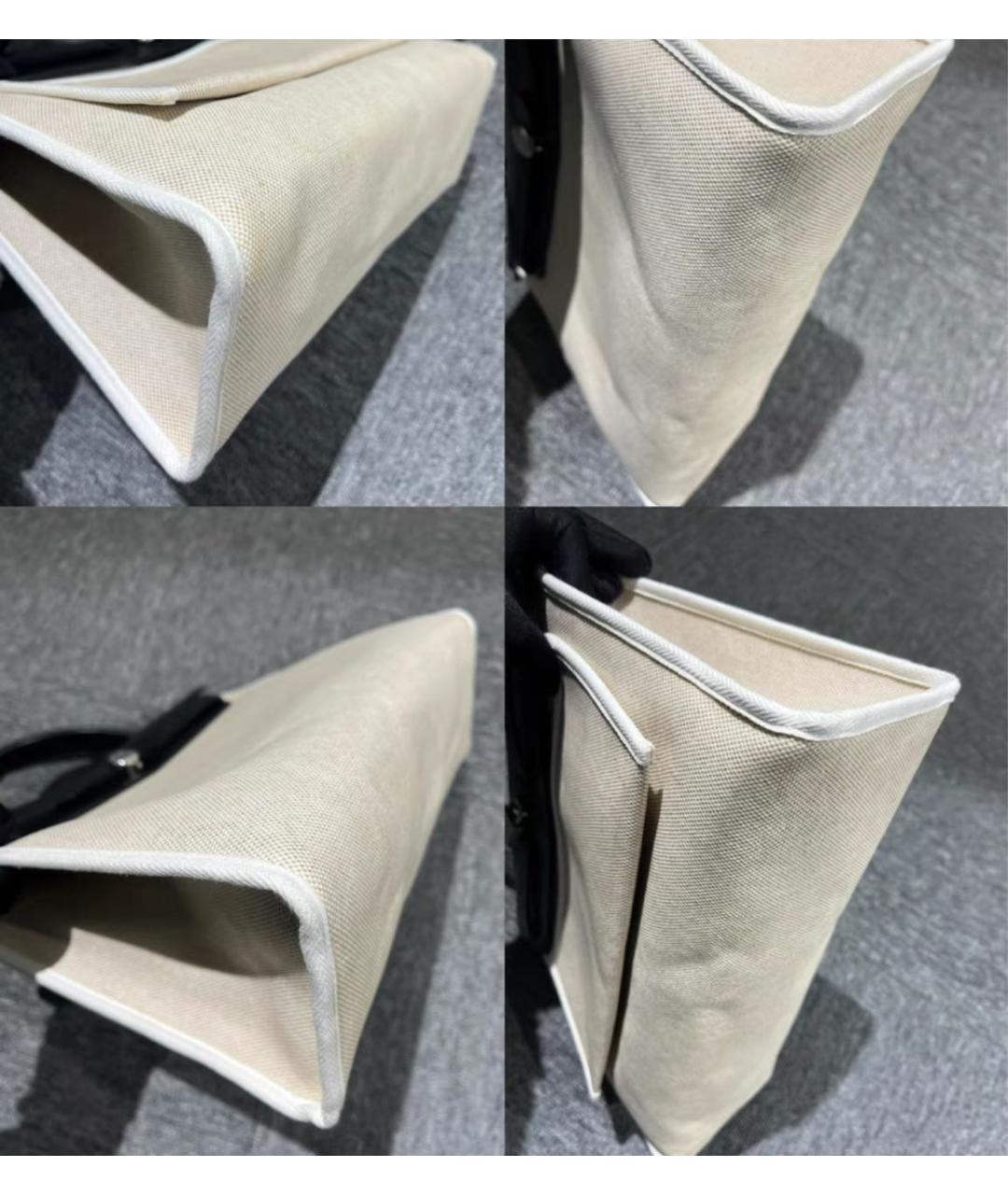 HERMES Черная кожаная сумка тоут, фото 7