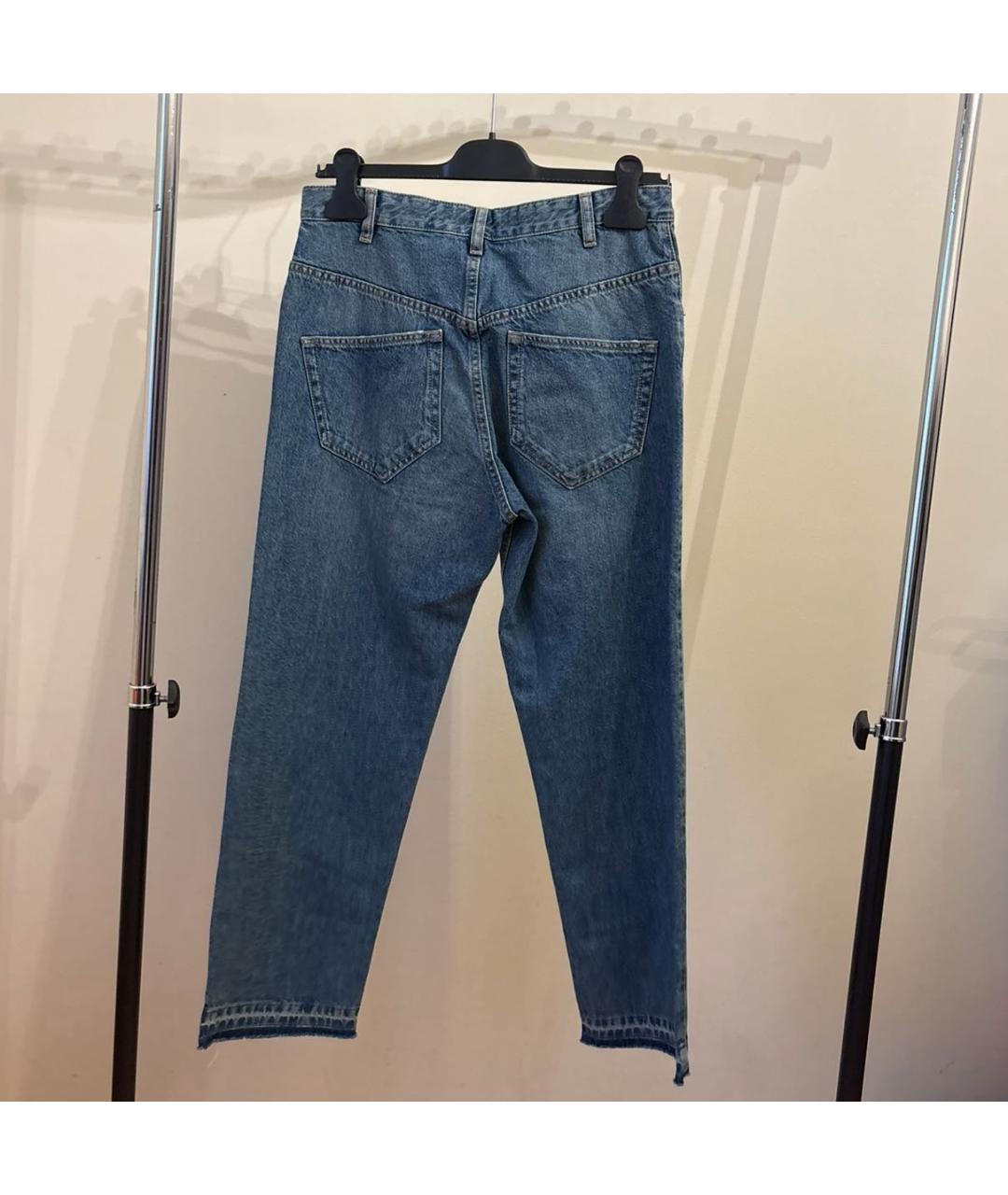 ISABEL MARANT ETOILE Голубые хлопковые прямые джинсы, фото 3