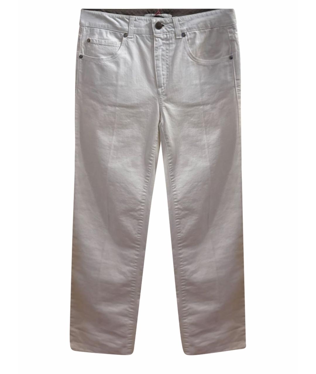 STELLA MCCARTNEY Белые хлопковые прямые джинсы, фото 5