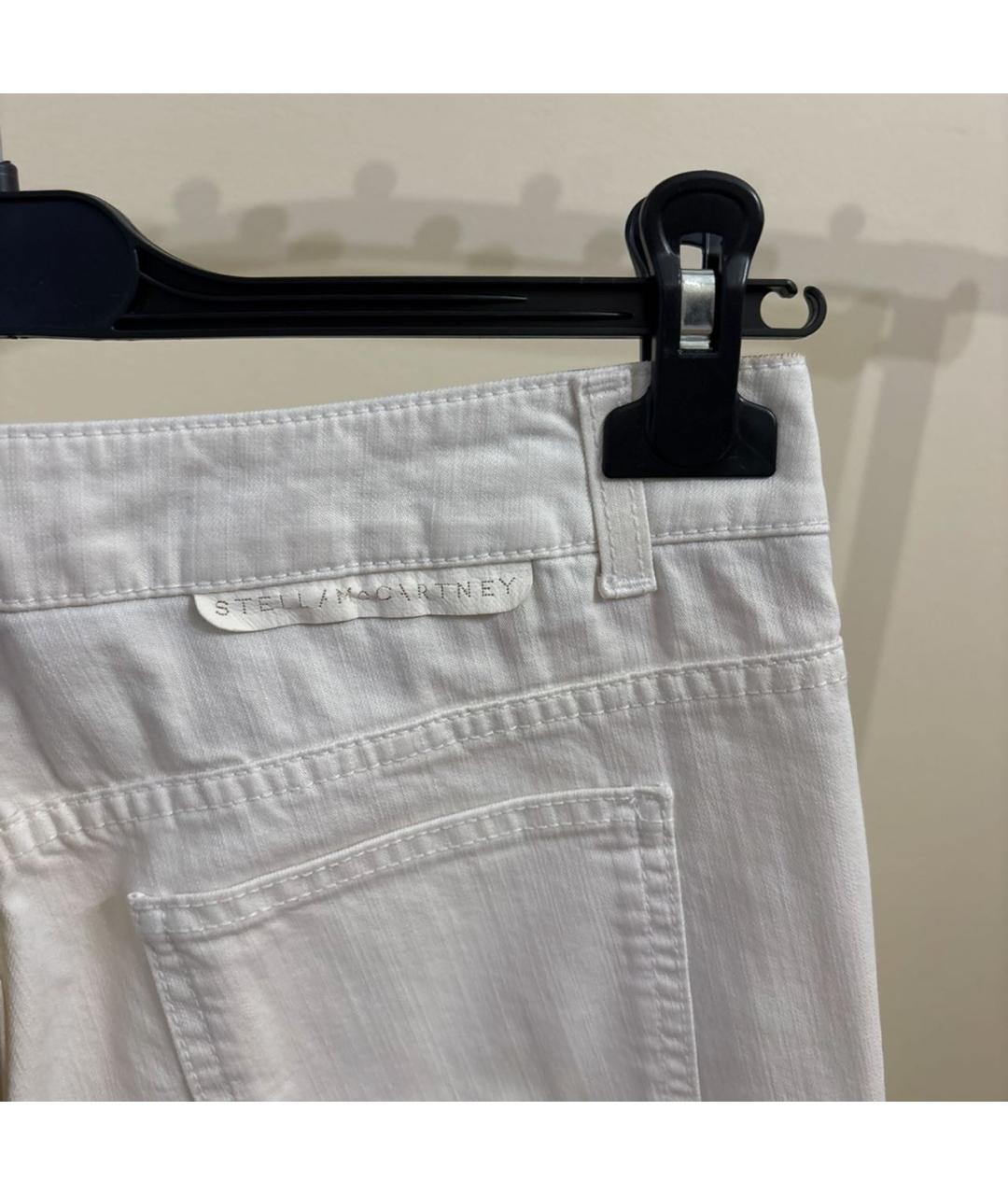 STELLA MCCARTNEY Белые хлопковые прямые джинсы, фото 3