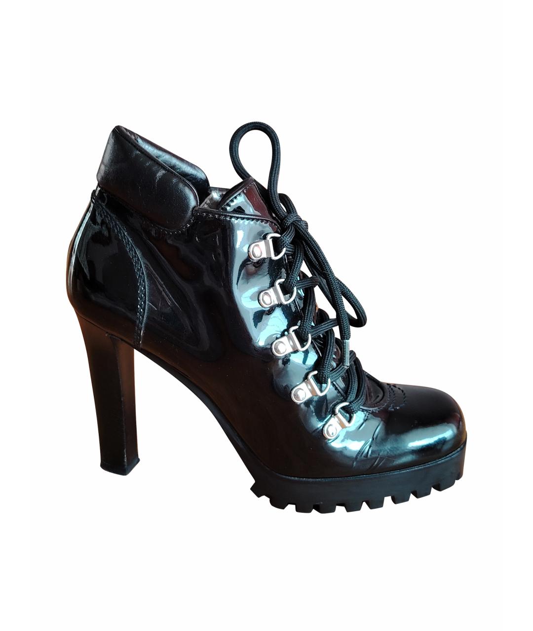 DSQUARED2 Черные ботильоны из лакированной кожи, фото 1