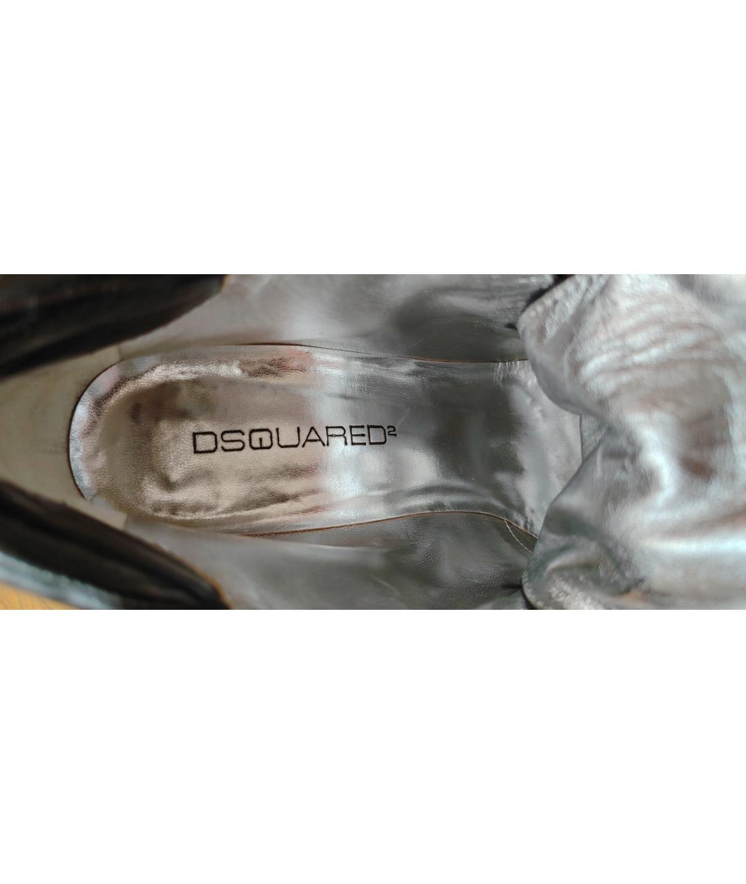 DSQUARED2 Черные ботильоны из лакированной кожи, фото 3