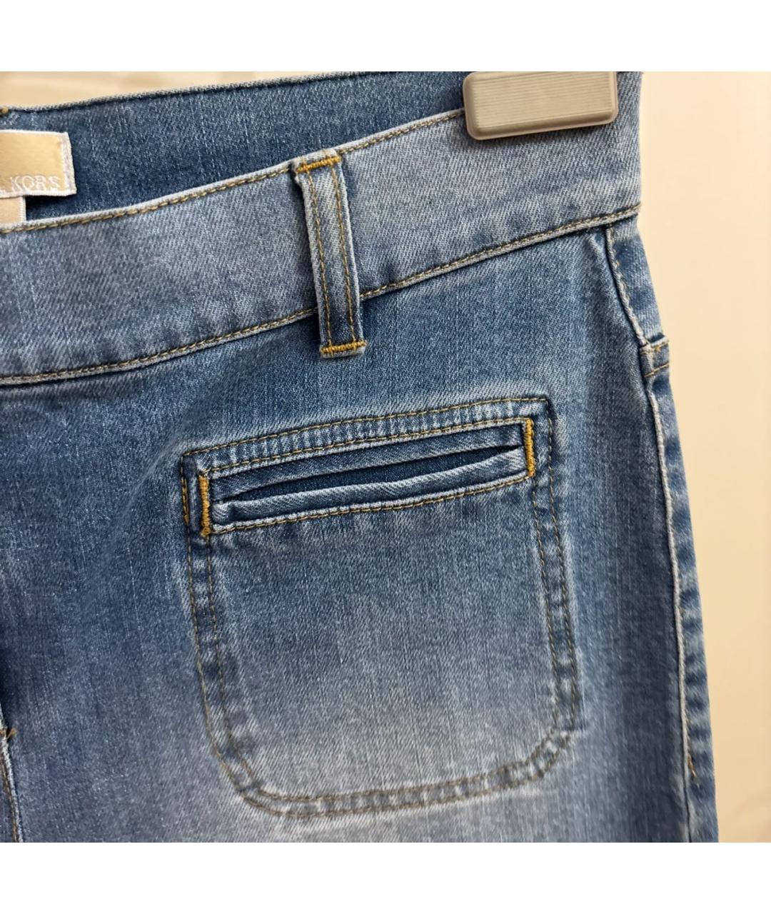 MICHAEL KORS Голубые хлопковые джинсы клеш, фото 4