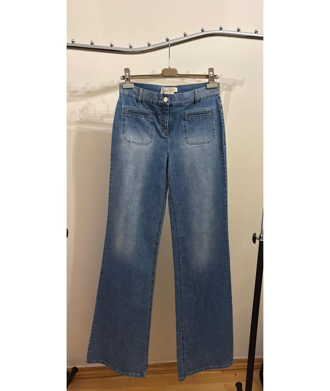 MICHAEL KORS Голубые хлопковые джинсы клеш, фото 5
