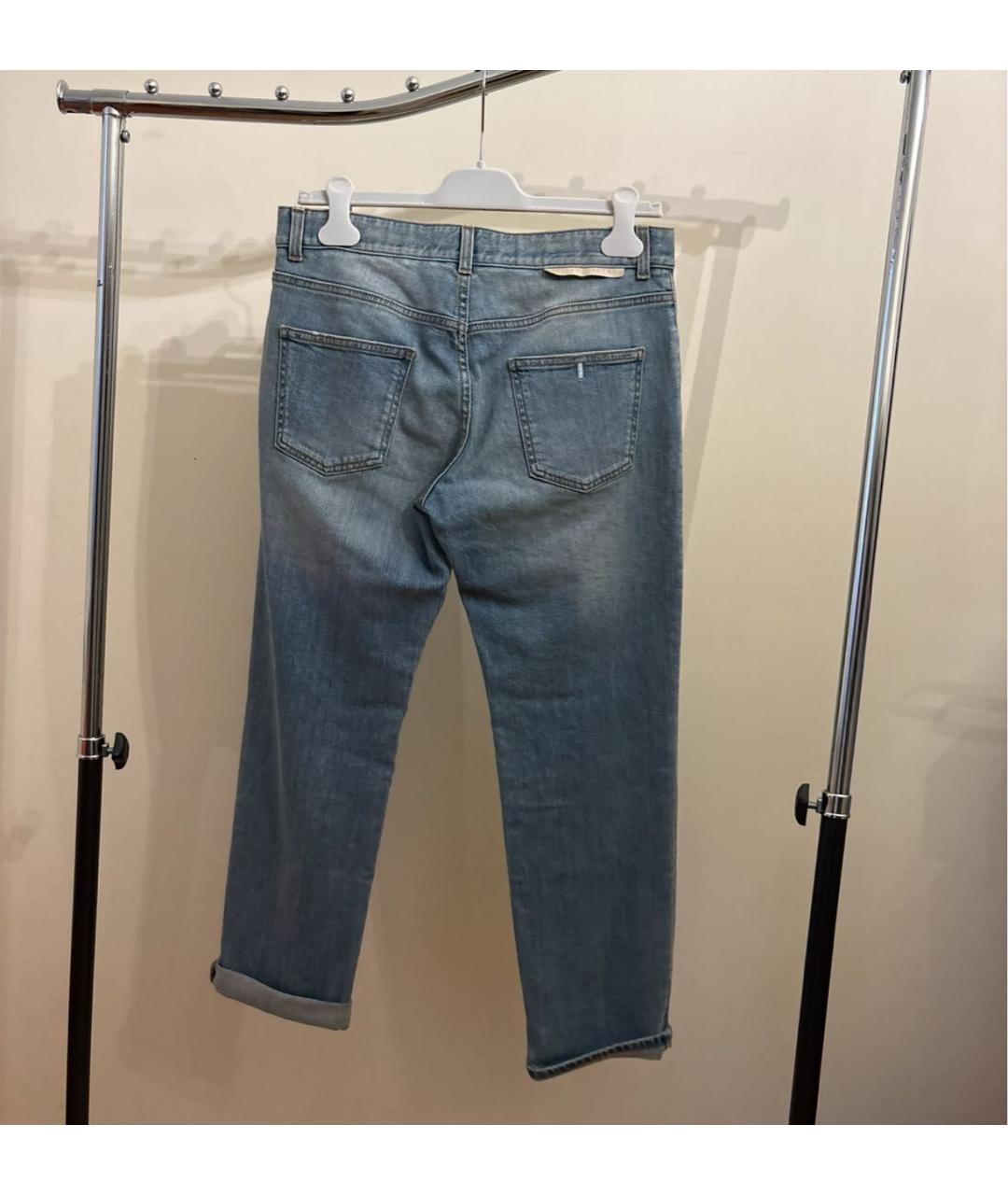 STELLA MCCARTNEY Голубые хлопковые прямые джинсы, фото 4