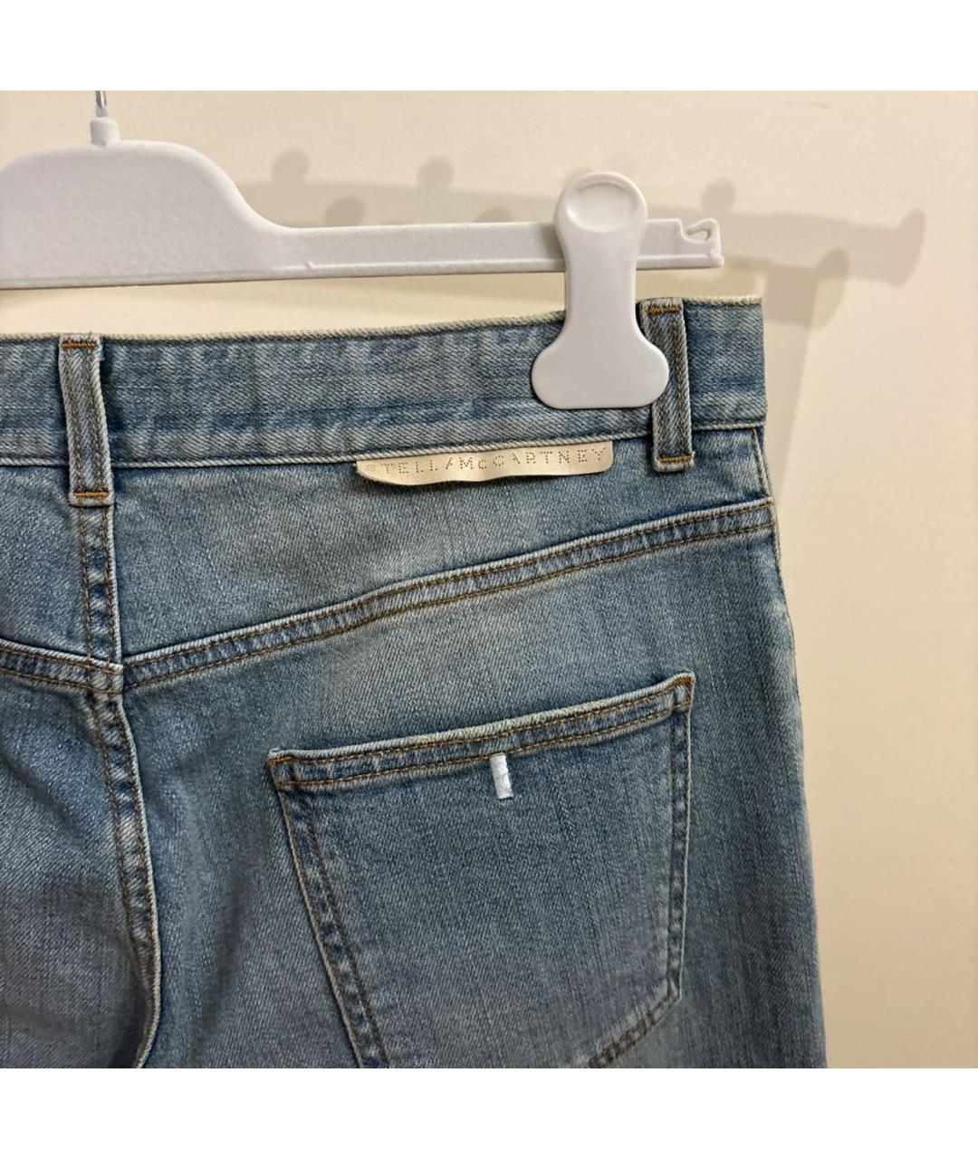 STELLA MCCARTNEY Голубые хлопковые прямые джинсы, фото 3