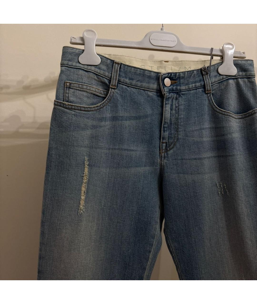 STELLA MCCARTNEY Голубые хлопковые прямые джинсы, фото 2