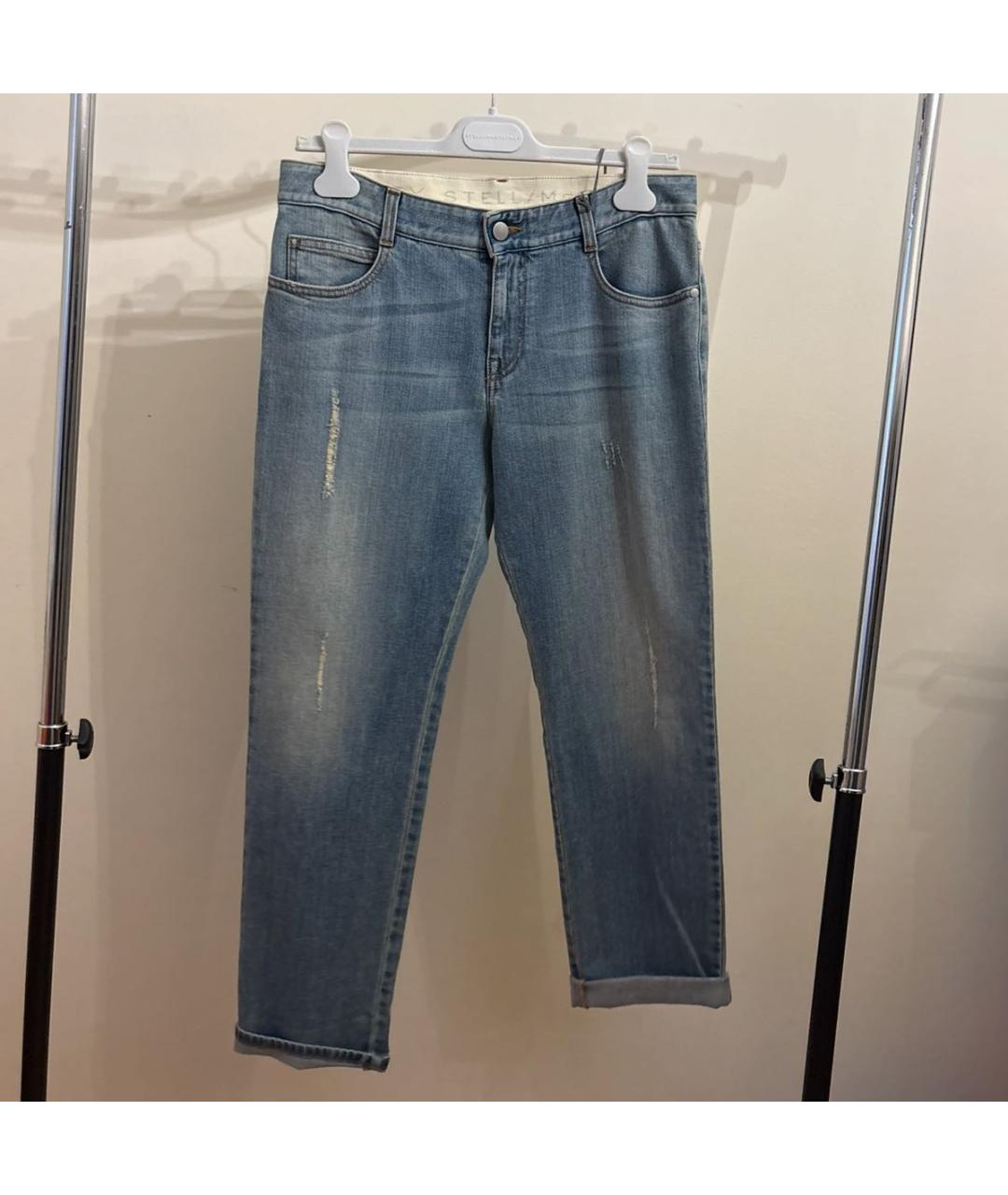 STELLA MCCARTNEY Голубые хлопковые прямые джинсы, фото 5