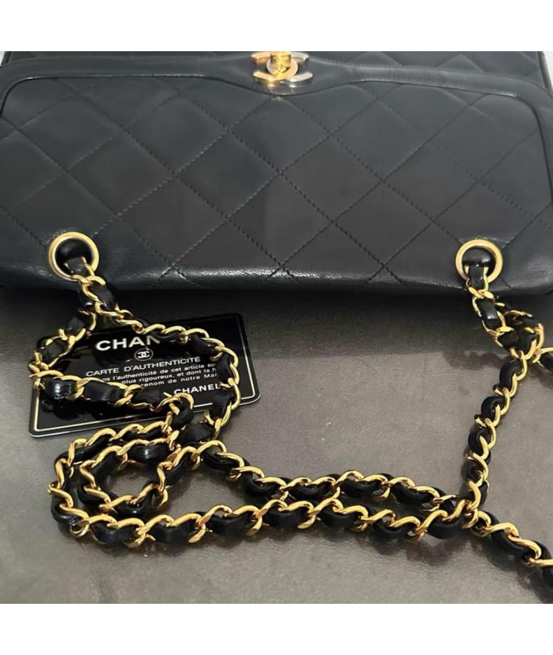 CHANEL Черная кожаная сумка через плечо, фото 3