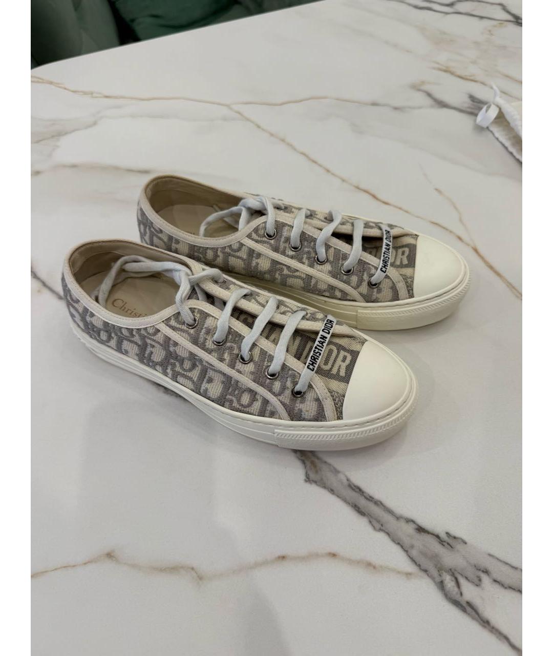 CHRISTIAN DIOR Белые кожаные кеды, фото 4