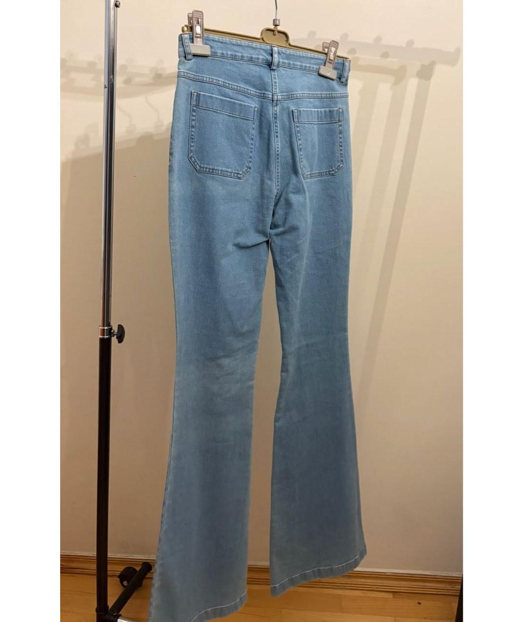 MICHAEL KORS Голубые хлопковые джинсы клеш, фото 3