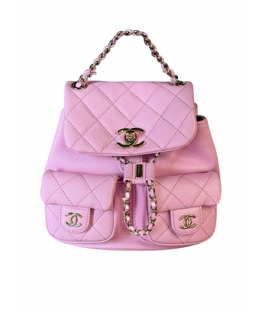 CHANEL Розовый кожаный рюкзак, фото 1