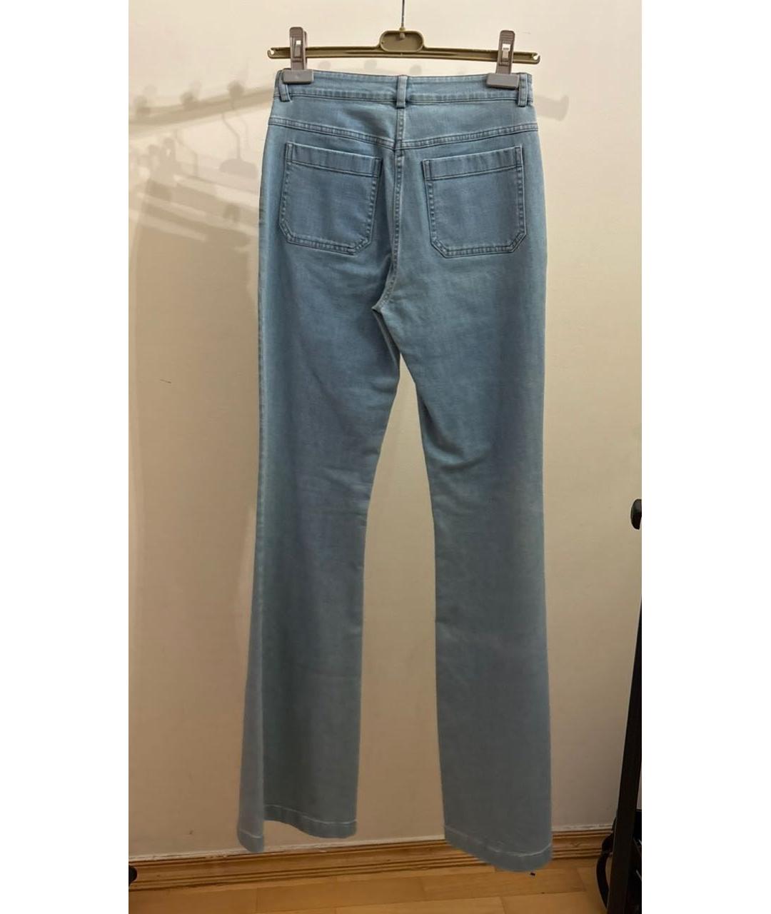 MICHAEL KORS Голубые хлопковые джинсы клеш, фото 2