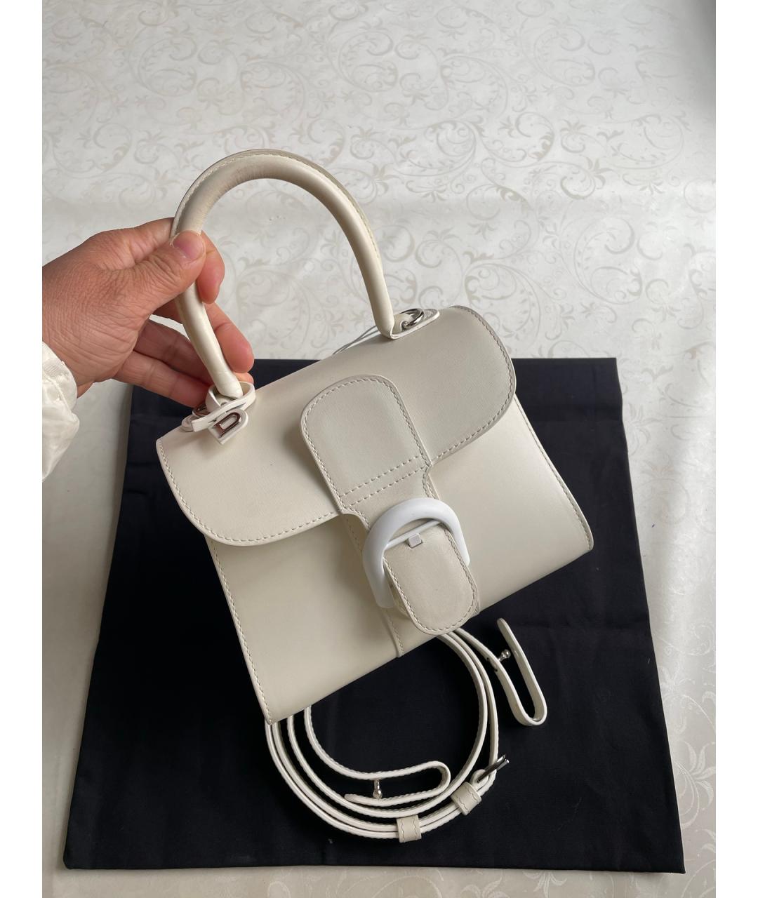DELVAUX Белая кожаная сумка тоут, фото 2