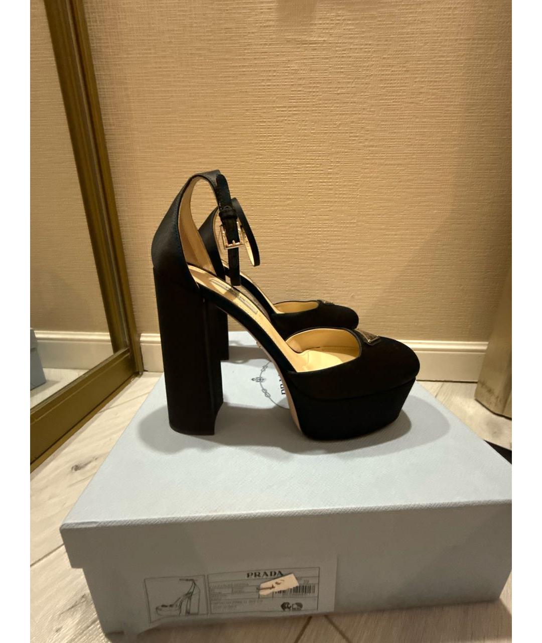 PRADA Черные текстильные туфли, фото 3