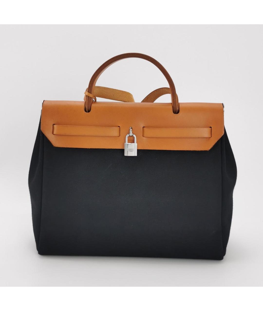 HERMES Черная тканевая сумка через плечо, фото 3