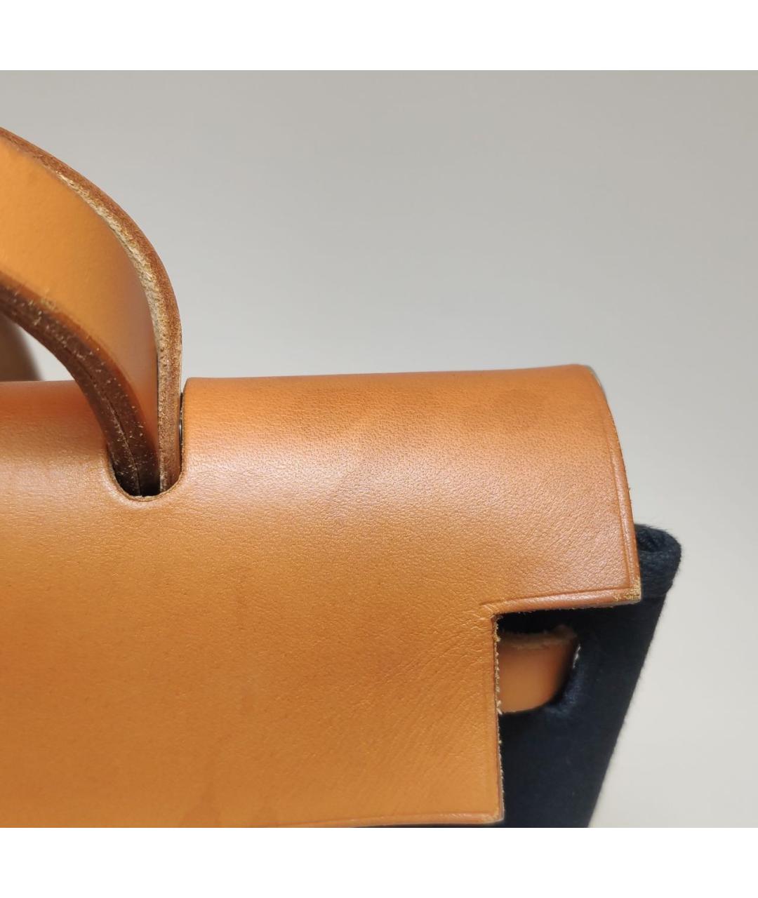 HERMES Черная тканевая сумка через плечо, фото 6