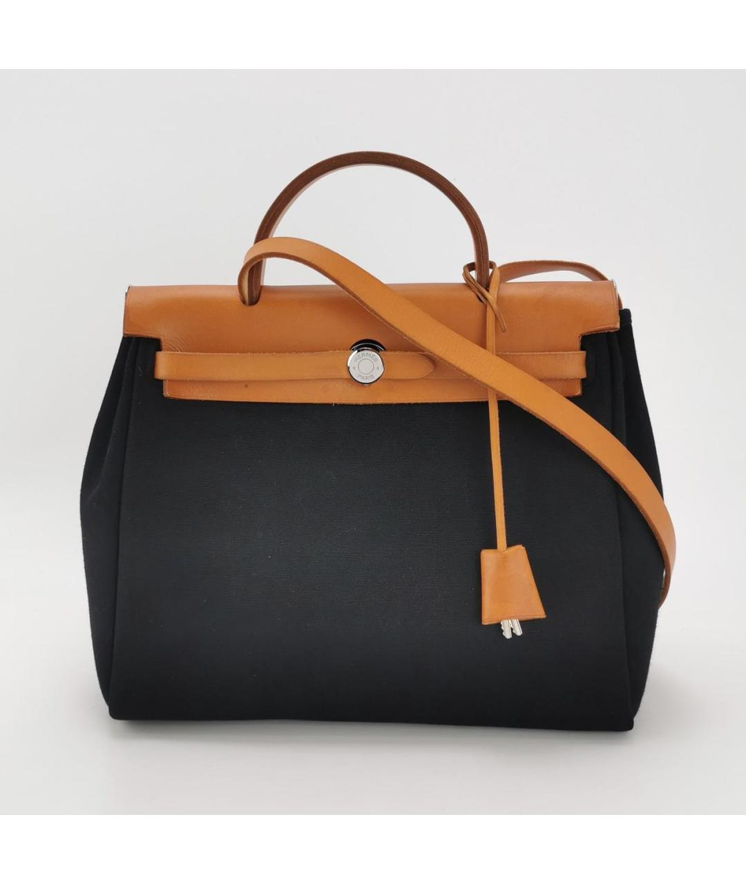 HERMES Черная тканевая сумка через плечо, фото 8