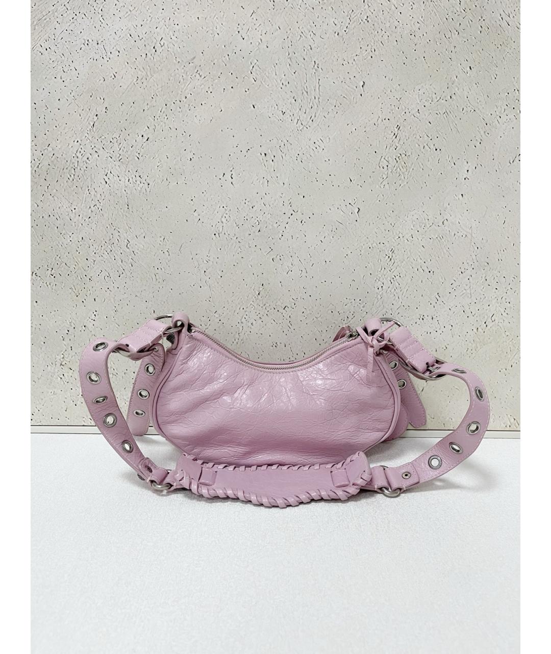 BALENCIAGA Розовая кожаная сумка через плечо, фото 2