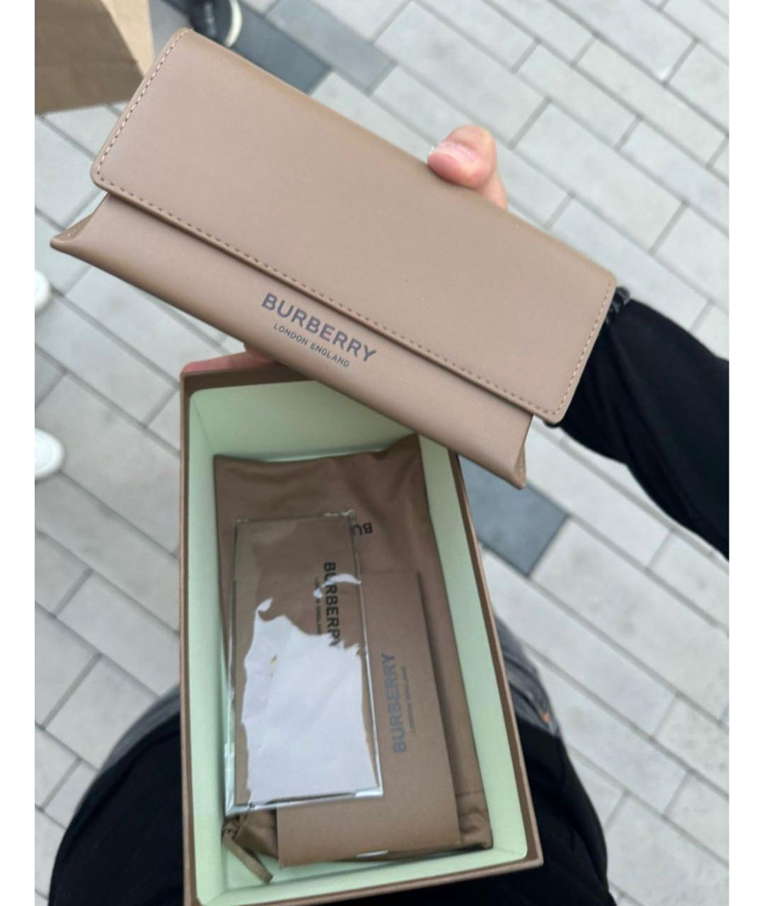 BURBERRY Черные пластиковые солнцезащитные очки, фото 3