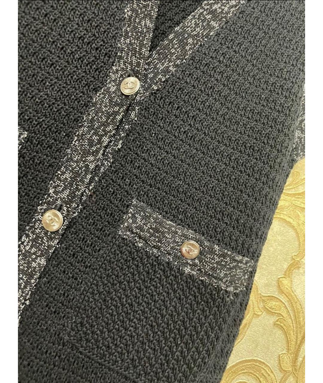 CHANEL Темно-синяя твидовая жилетка, фото 6