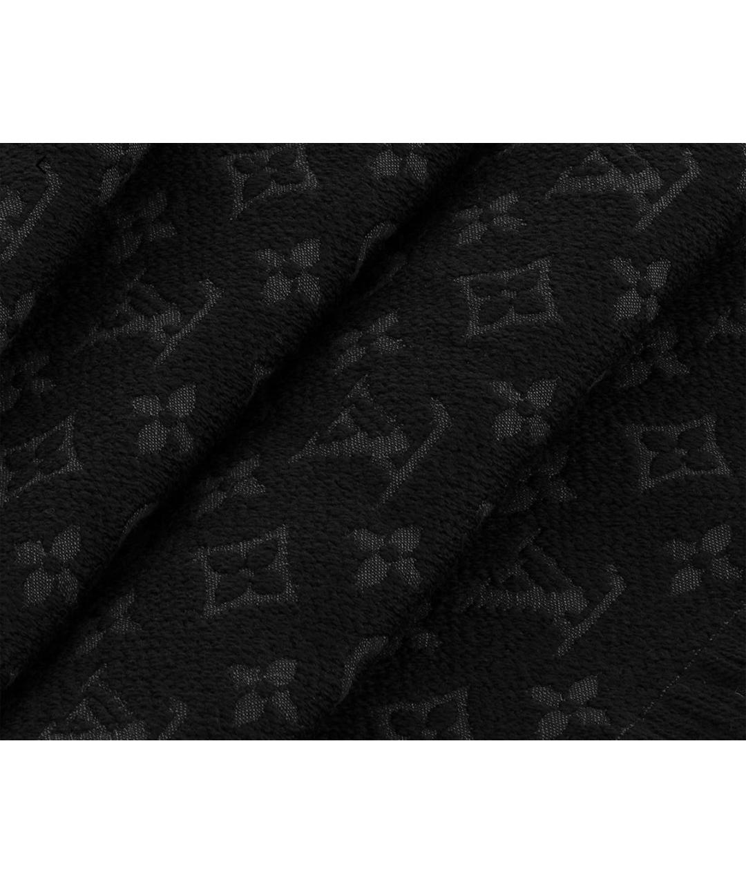 LOUIS VUITTON Черный шерстяной шарф, фото 4