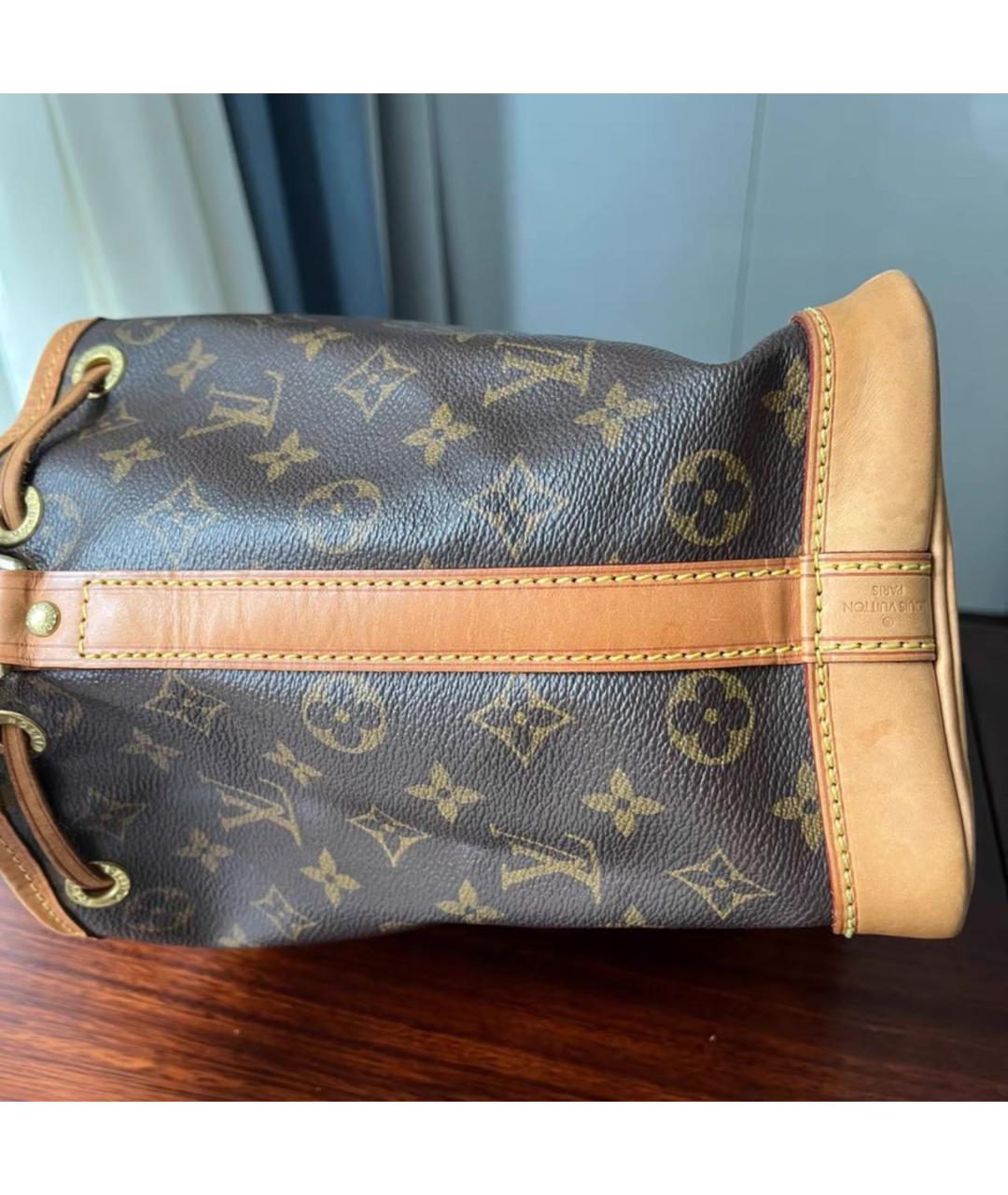 LOUIS VUITTON Коричневая кожаная сумка через плечо, фото 4