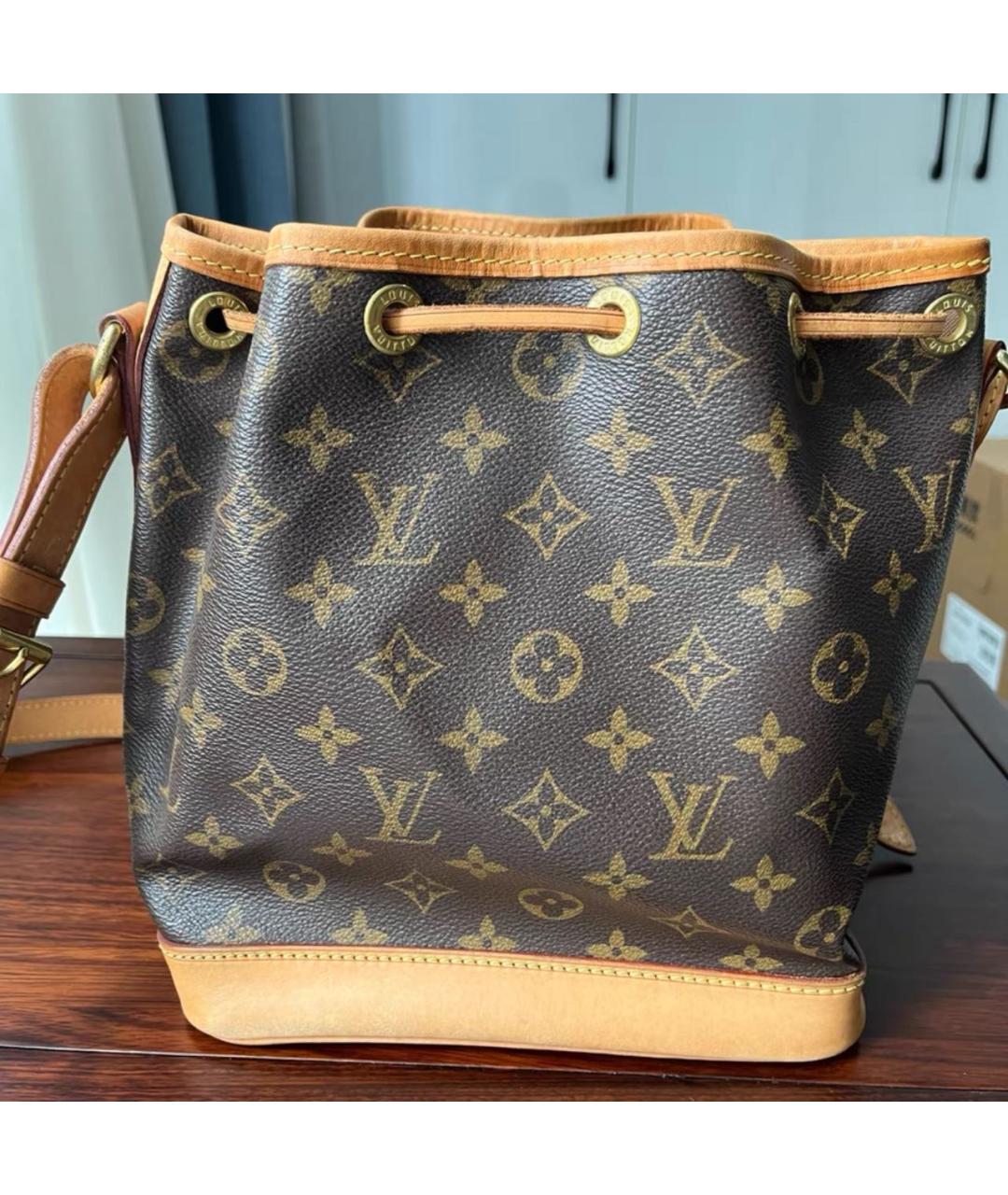LOUIS VUITTON Коричневая кожаная сумка через плечо, фото 2
