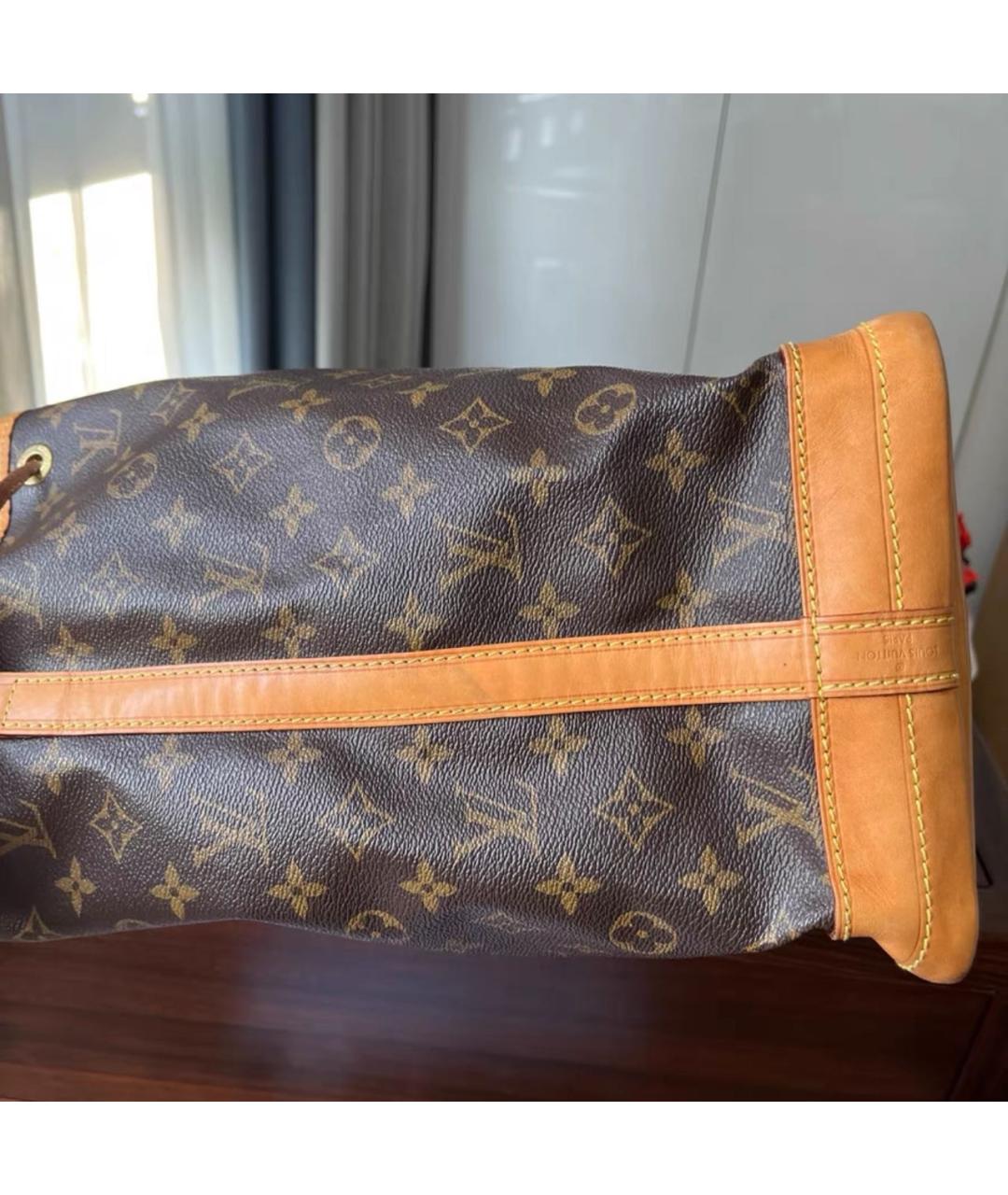 LOUIS VUITTON Коричневая кожаная сумка через плечо, фото 3
