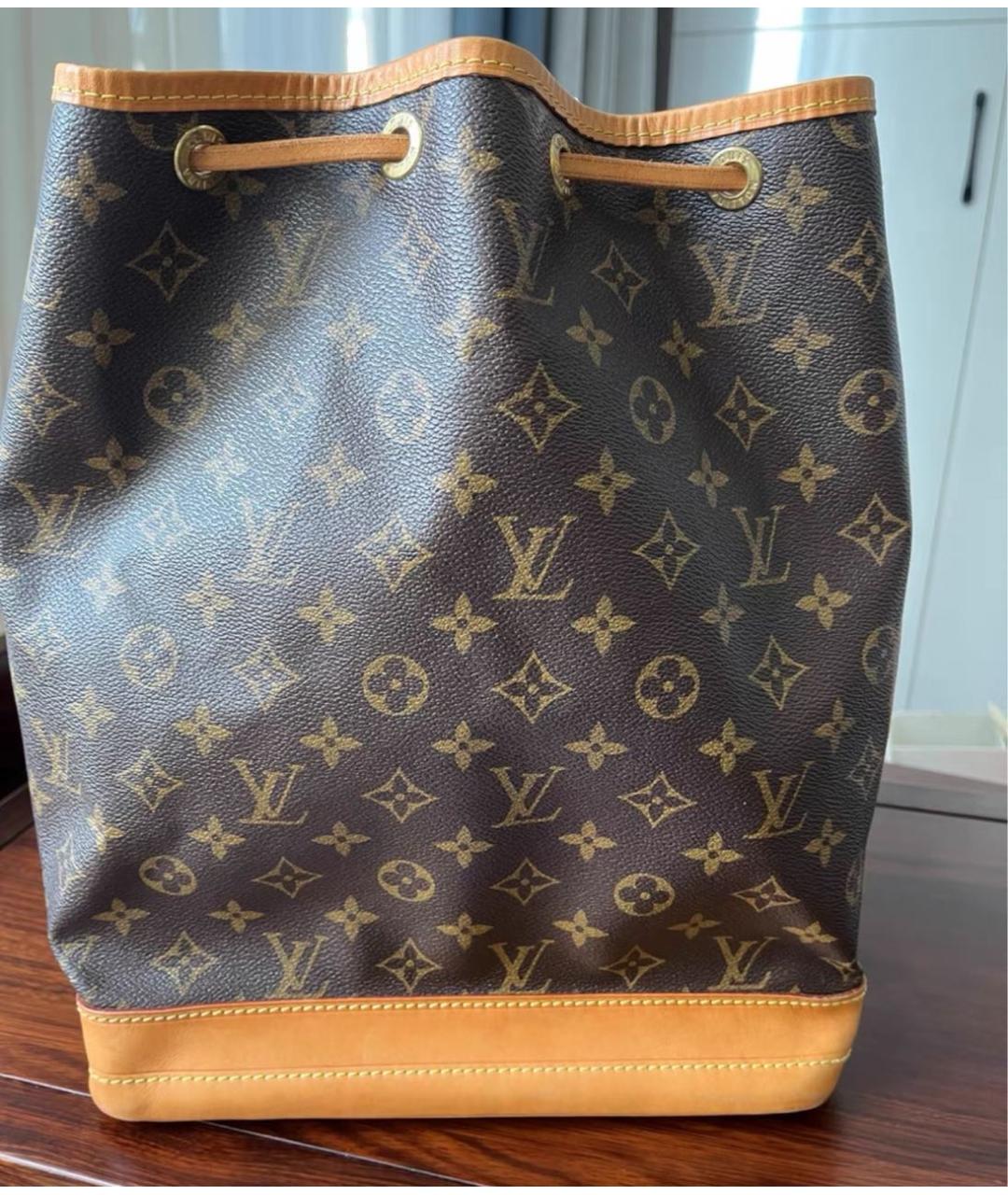 LOUIS VUITTON Коричневая кожаная сумка через плечо, фото 2