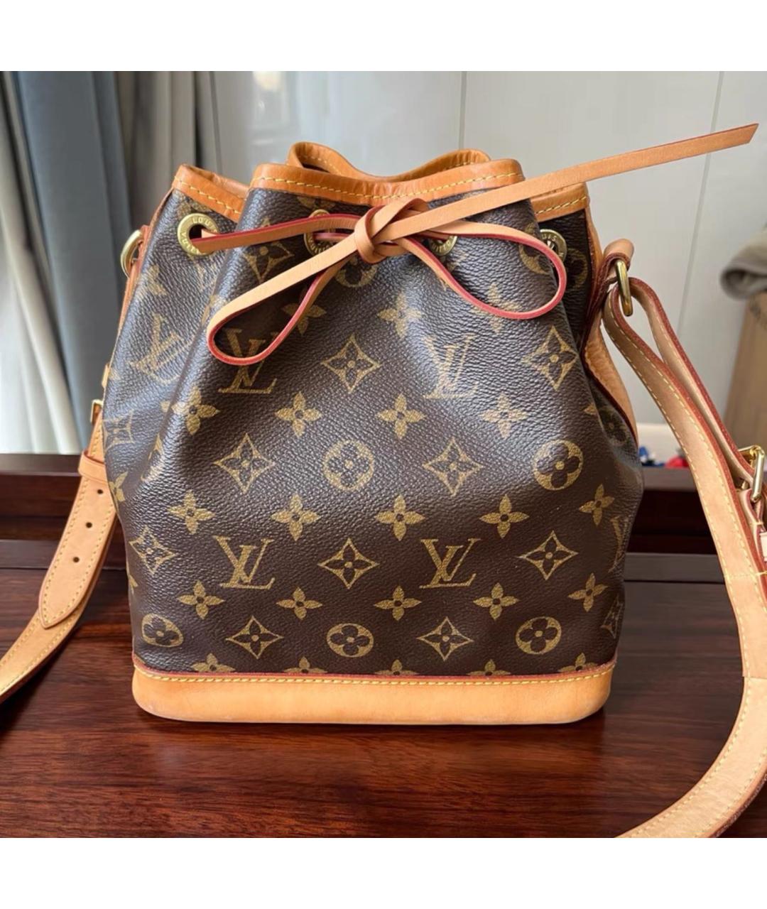 LOUIS VUITTON Коричневая кожаная сумка через плечо, фото 8