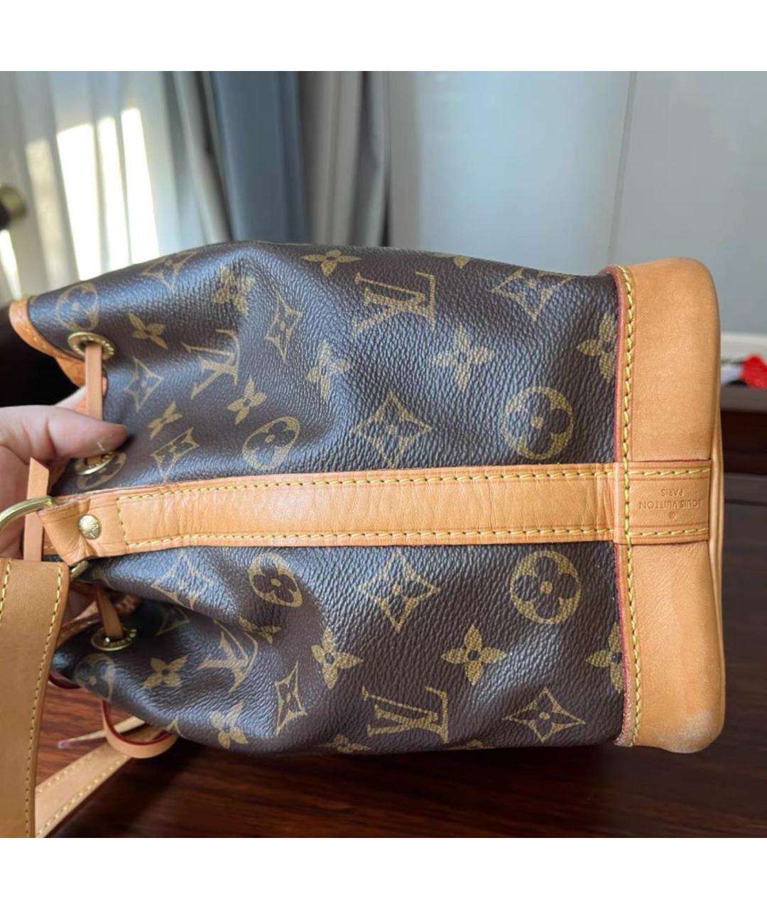 LOUIS VUITTON Коричневая кожаная сумка через плечо, фото 3