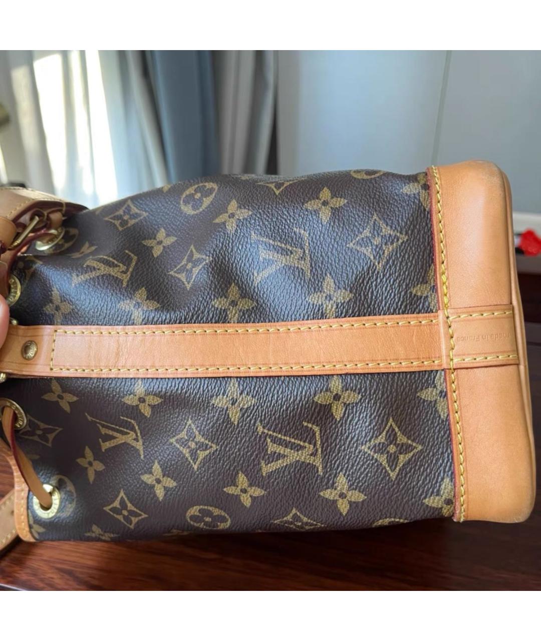 LOUIS VUITTON Коричневая кожаная сумка через плечо, фото 4