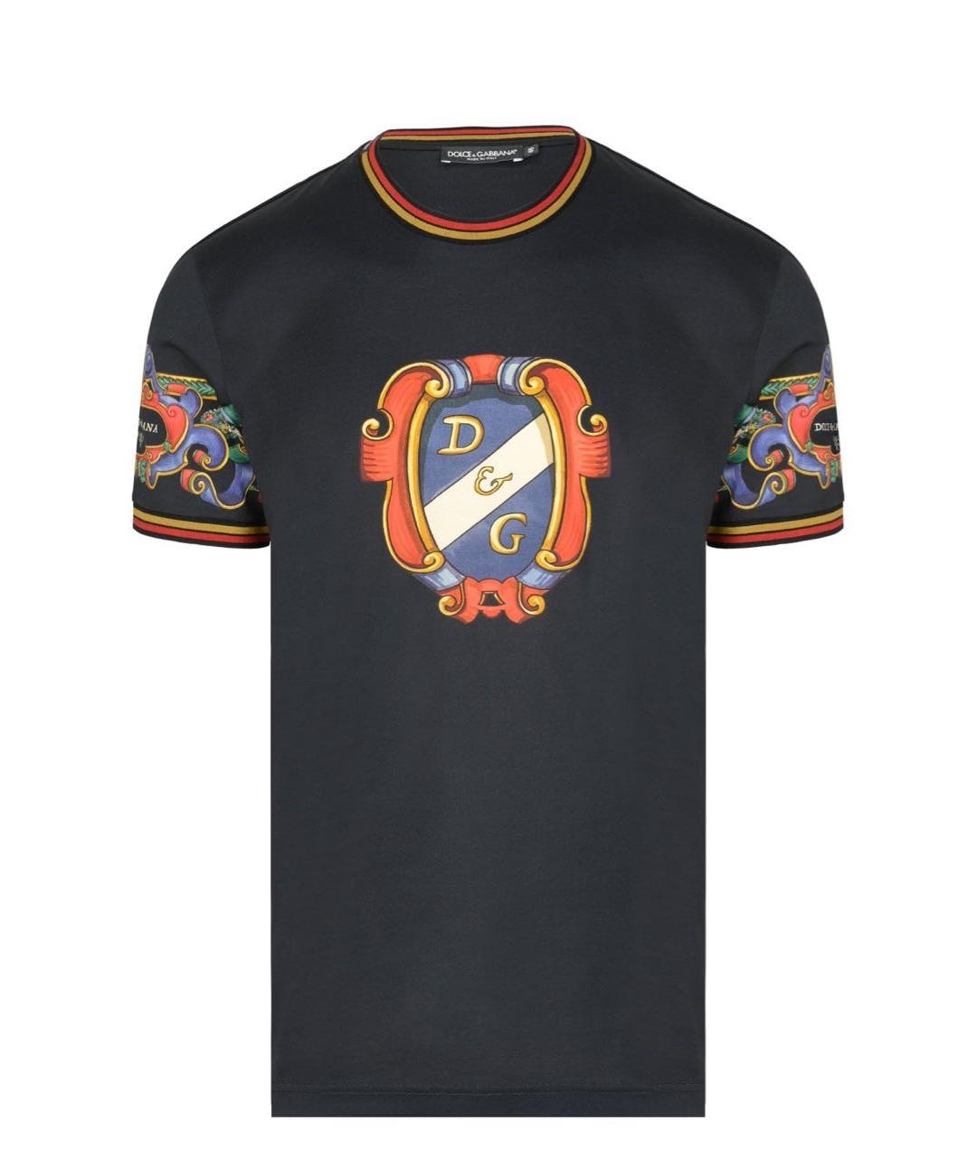 DOLCE&GABBANA Черная хлопковая футболка, фото 1