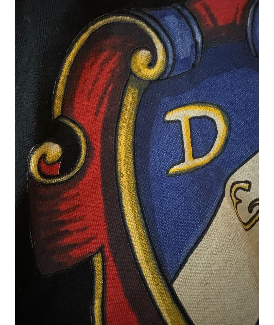 DOLCE&GABBANA Черная хлопковая футболка, фото 5