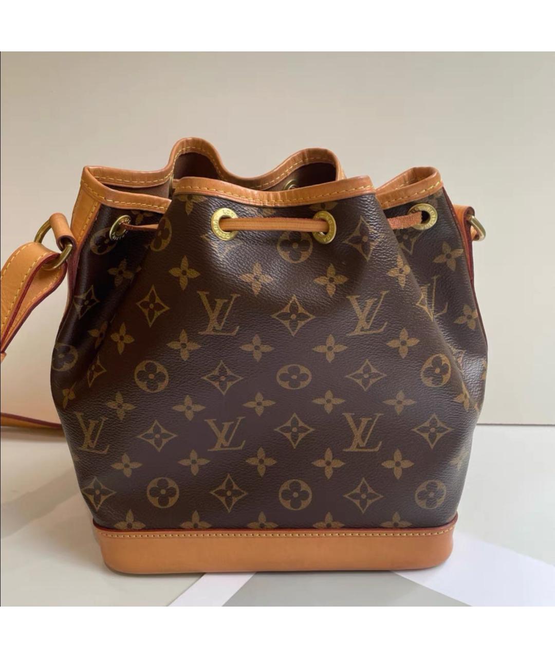LOUIS VUITTON Коричневая кожаная сумка через плечо, фото 3