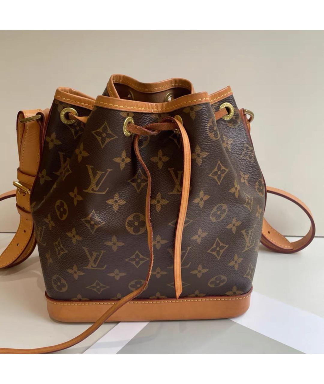 LOUIS VUITTON Коричневая кожаная сумка через плечо, фото 7