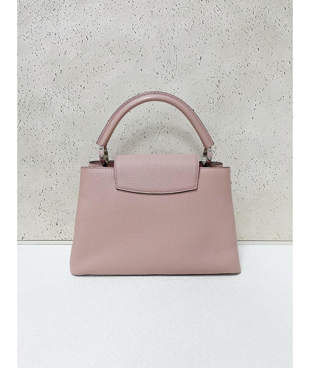 LOUIS VUITTON Розовая кожаная сумка с короткими ручками, фото 2