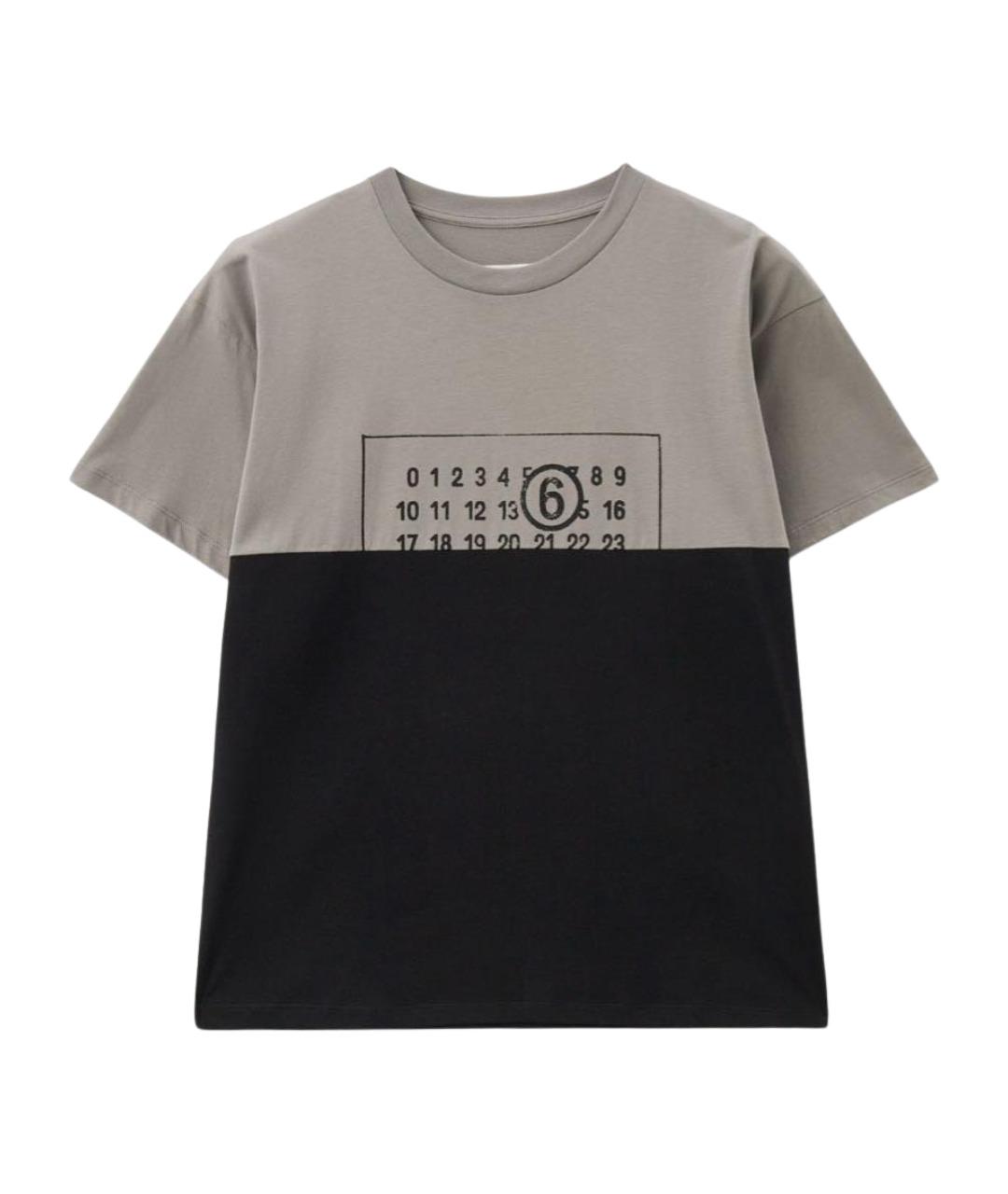 MM6 MAISON MARGIELA Серая хлопковая футболка, фото 1