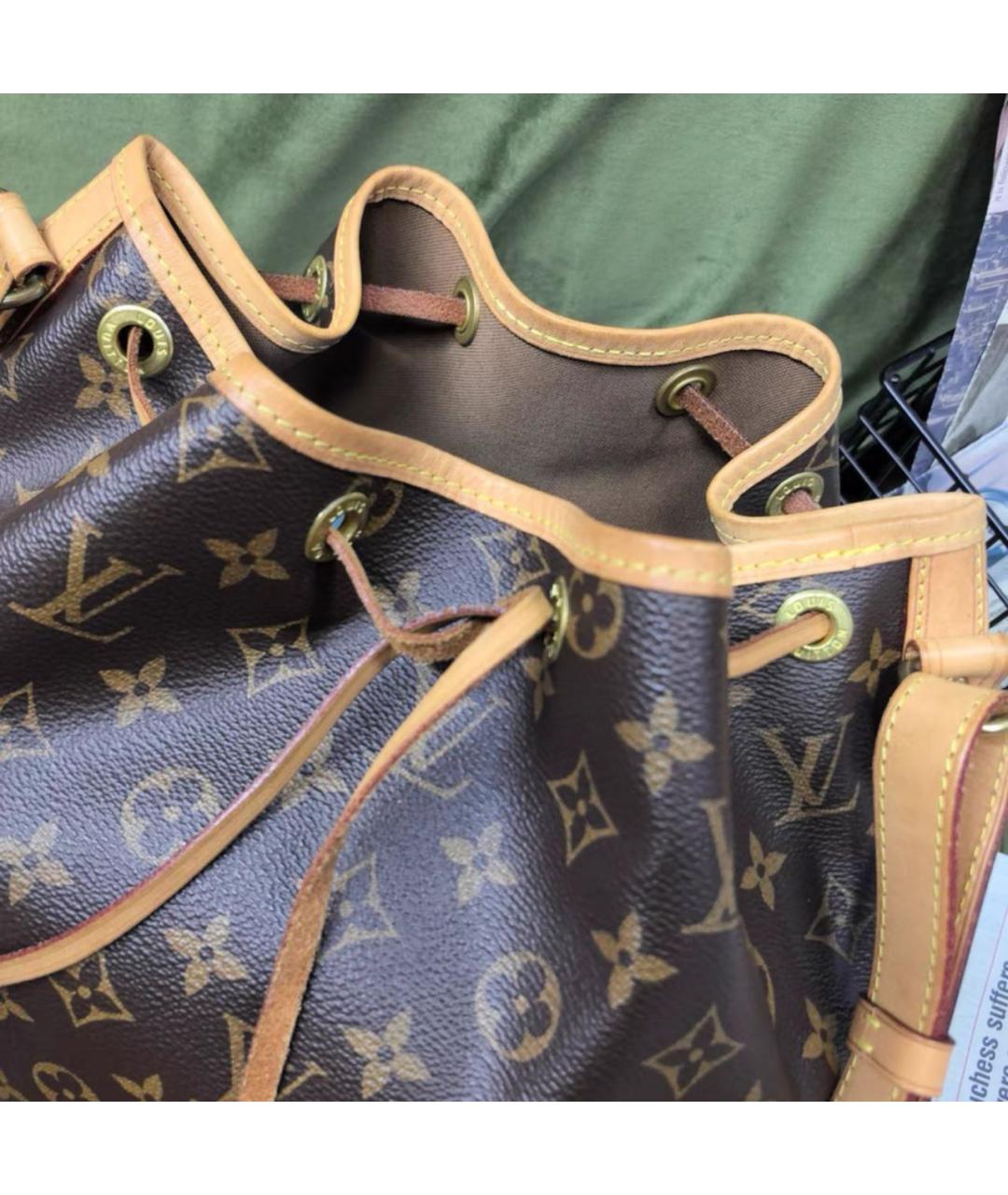 LOUIS VUITTON Коричневая кожаная сумка через плечо, фото 7