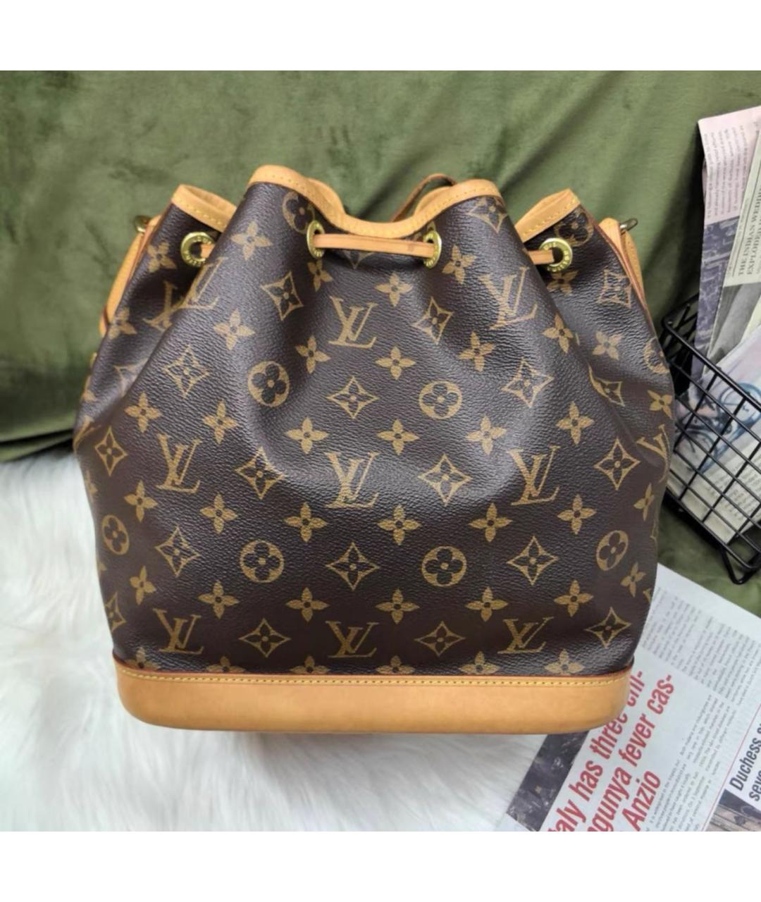 LOUIS VUITTON Коричневая кожаная сумка через плечо, фото 2