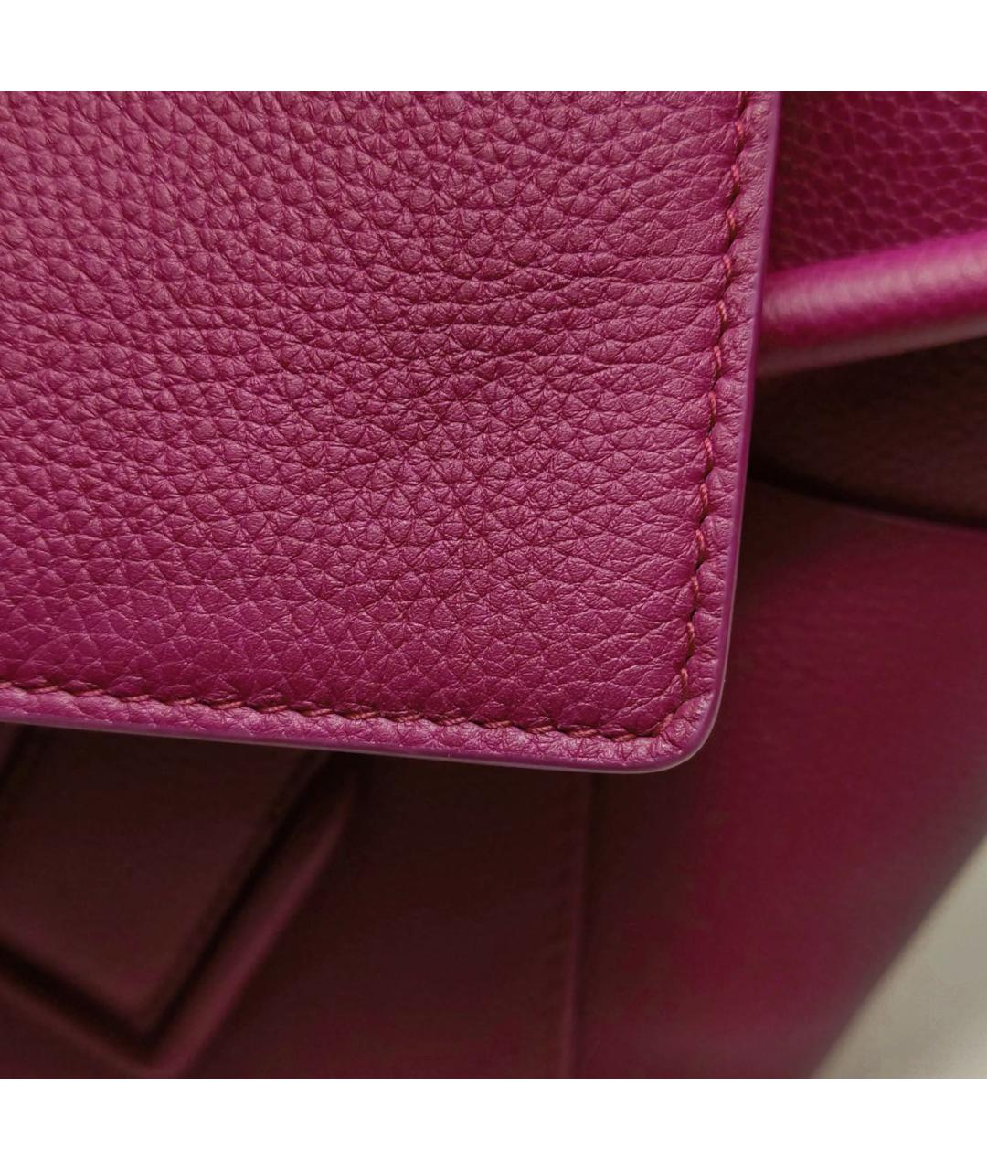 BOTTEGA VENETA Розовая кожаная сумка через плечо, фото 7