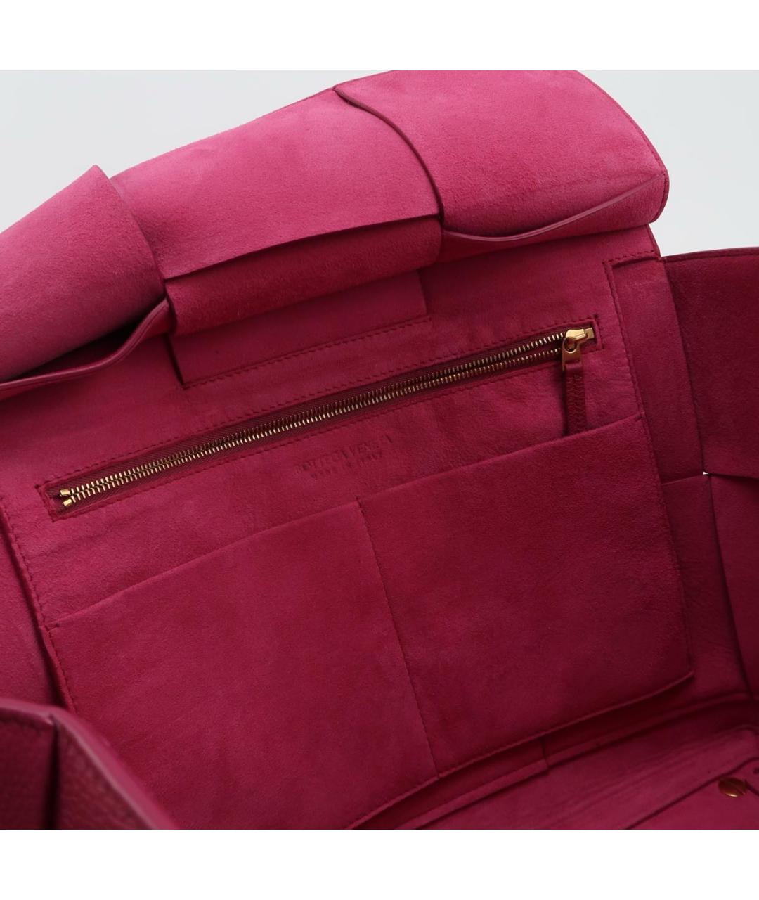 BOTTEGA VENETA Розовая кожаная сумка через плечо, фото 4