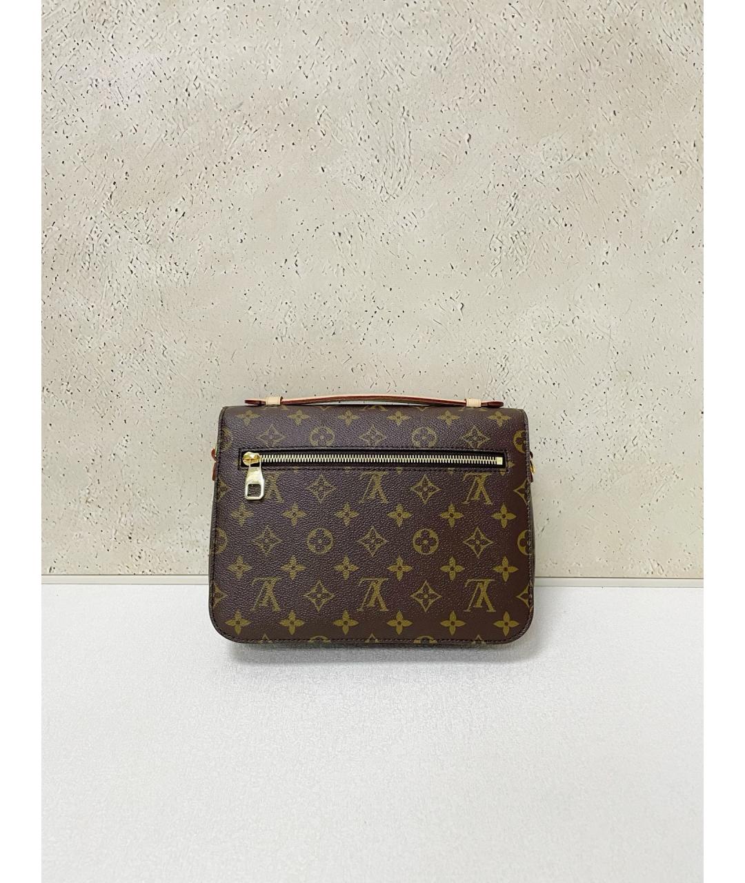 LOUIS VUITTON Коричневая сумка через плечо из искусственной кожи, фото 3